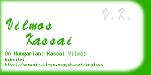 vilmos kassai business card